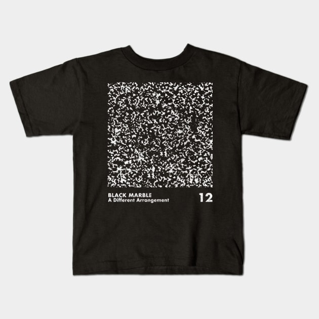 Black Marble / Minimal Graphic Design Tribute Kids T-Shirt by saudade